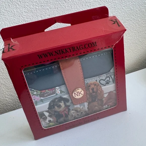 Nikky Nicole Lee Dog Print Wallet w/ Coin Purse – New w/ Damaged Box - Picture 9 of 9